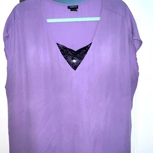 Purple Torrid Blouse with black lace